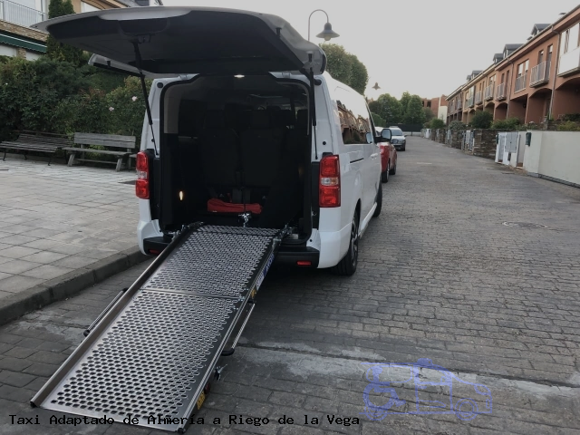 Taxi accesible de Riego de la Vega a Almería